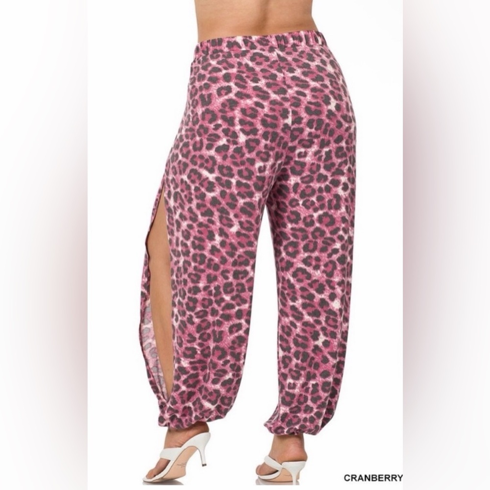 Cranberry Leopard Print Pants Assorted Sizes